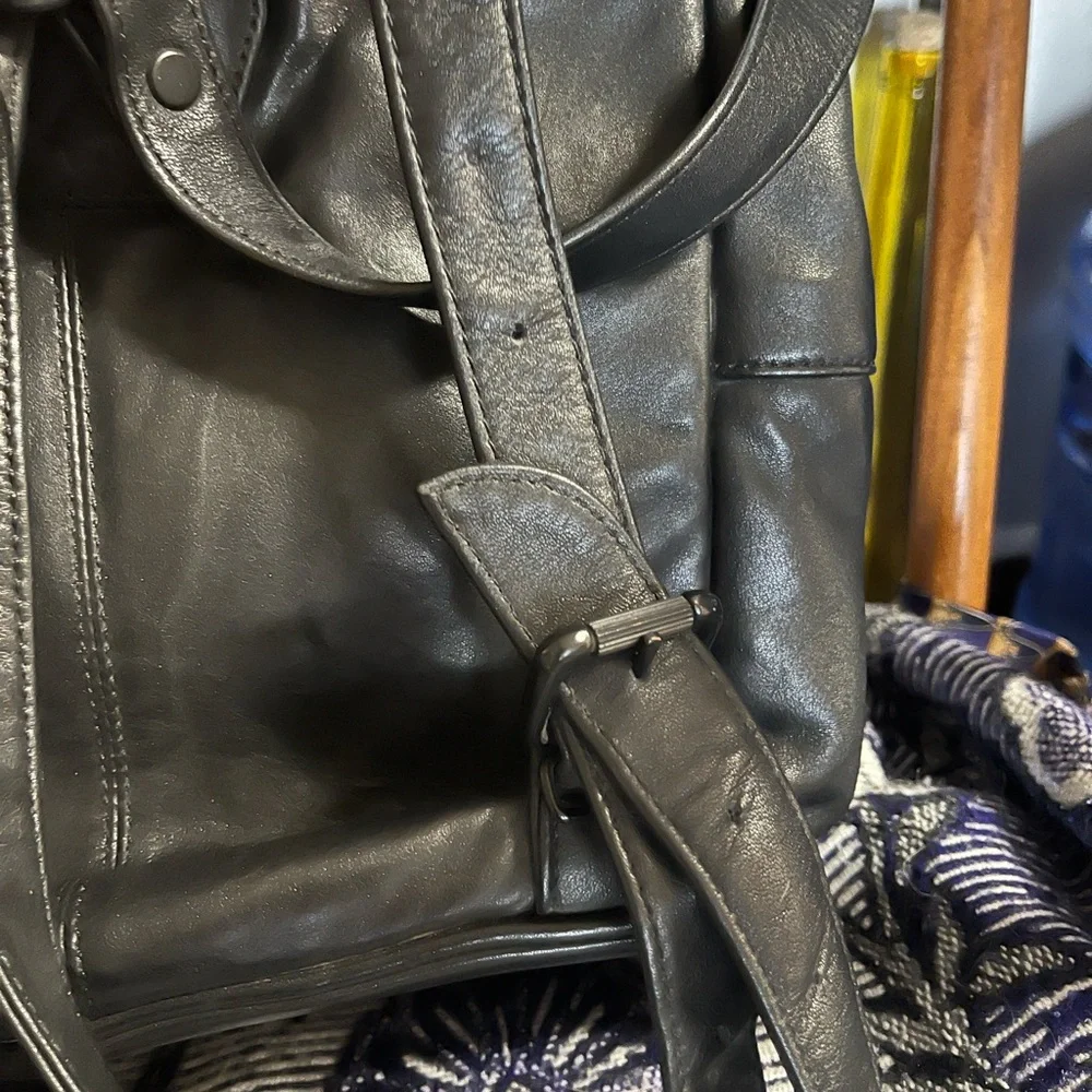 Vintage 90’s Tumi drawstring leather mini backpack